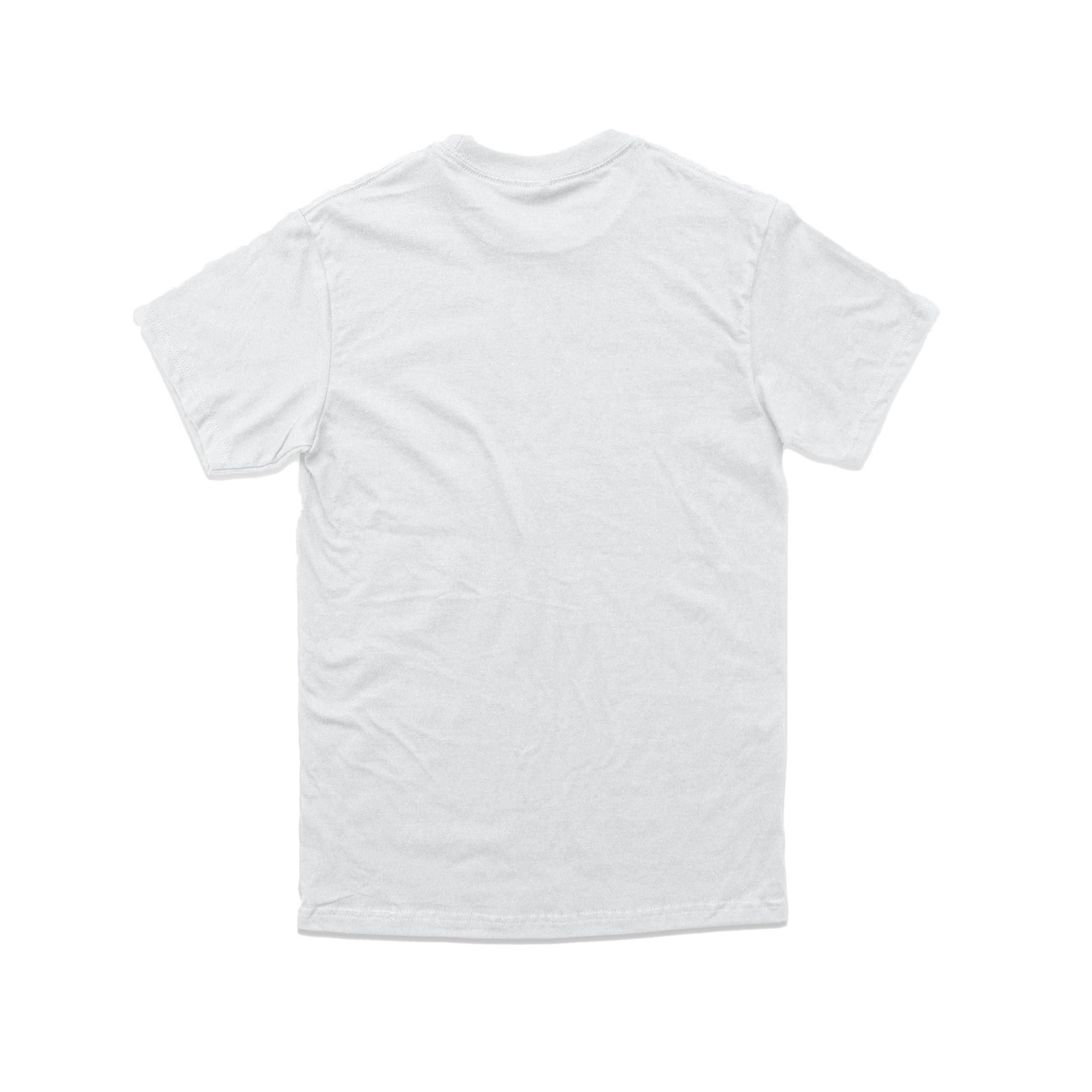 Herren T-Shirt ‚L23BC‘ von Label 23 – weißes Baumwoll-Shirt mit schwarzem Logo-Print im sportlichen Boxstyle für Alltag und Streetwear