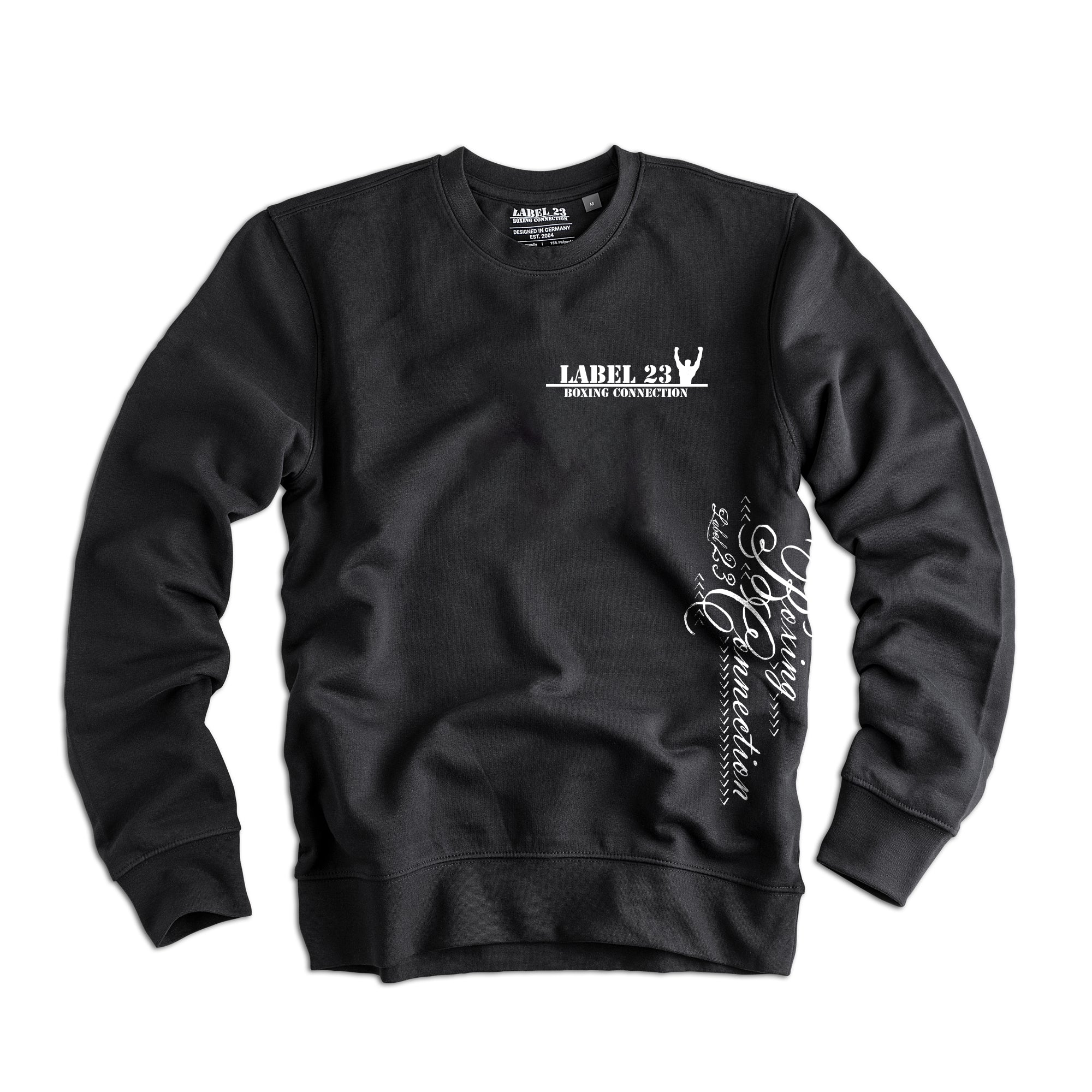 Männer Sweatshirt BCTA schwarz-weiss von Label 23 – Detailansicht