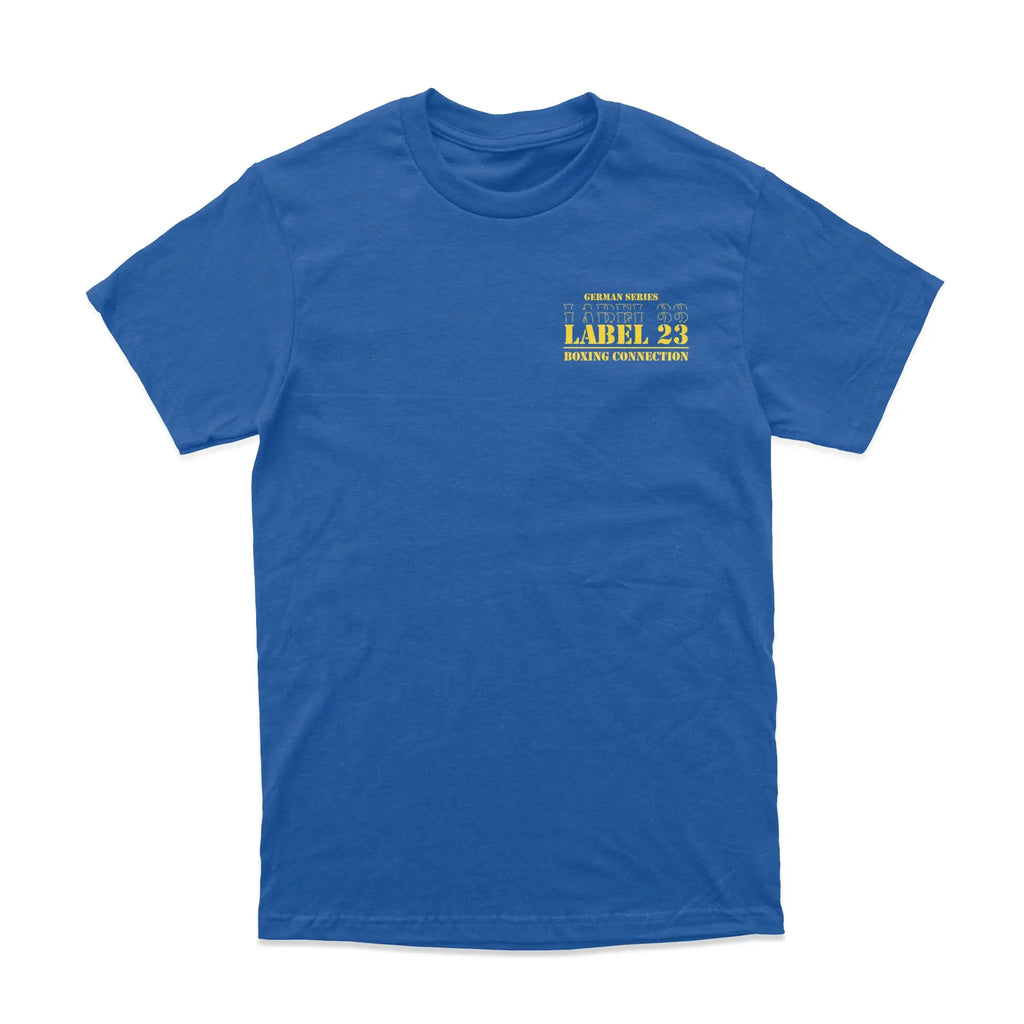 Herren T-Shirt GSL23 Leipzig blau-gelb Label 23