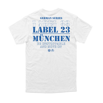 Herren T-Shirt GSL23 München weiss-blau Label 23