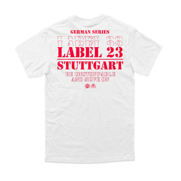 Herren T-Shirt GSL23 Stuttgart weiss-rot Label 23