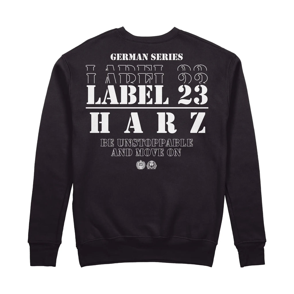 Herren Sweatshirt GSL23 Harz schwarz-weiss Label 23