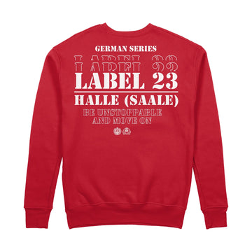 Herren Sweatshirt GSL23 Halle (Saale) rot-weiss Label 23