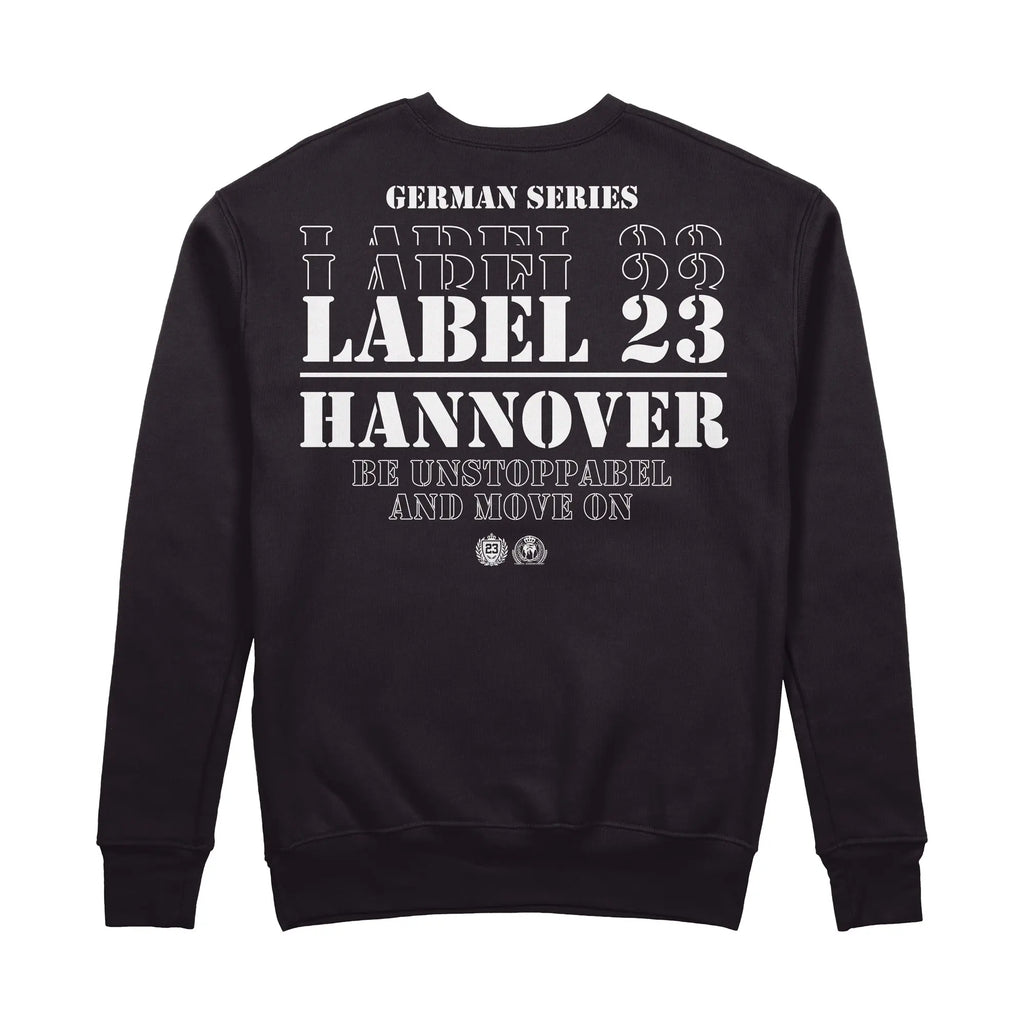 Herren Sweatshirt GSL23 Hannover schwarz-weiss Label 23