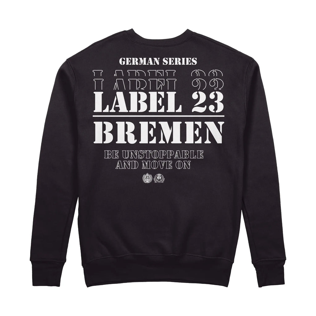 Herren Sweatshirt GSL23 Bremen schwarz-weiss Label 23