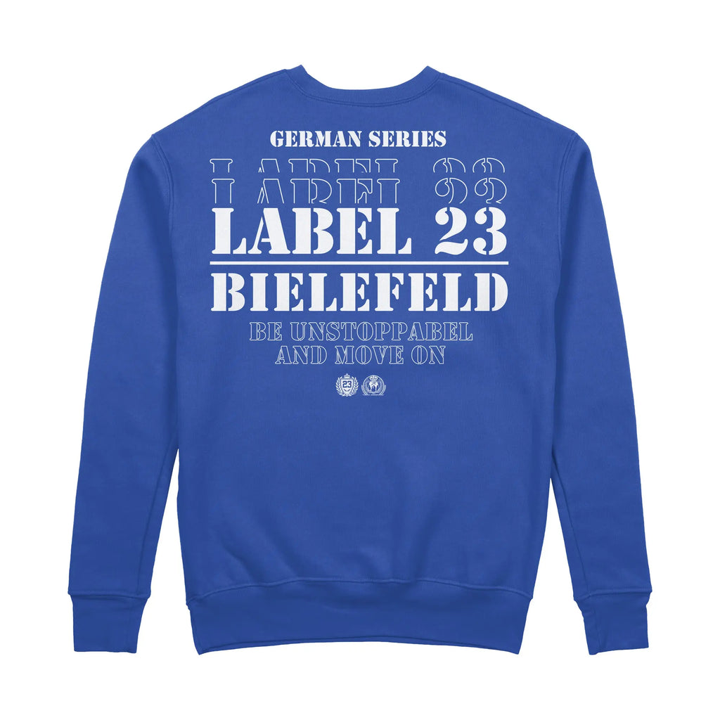 Herren Sweatshirt GSL23 Bielefeld blau-weiss Label 23