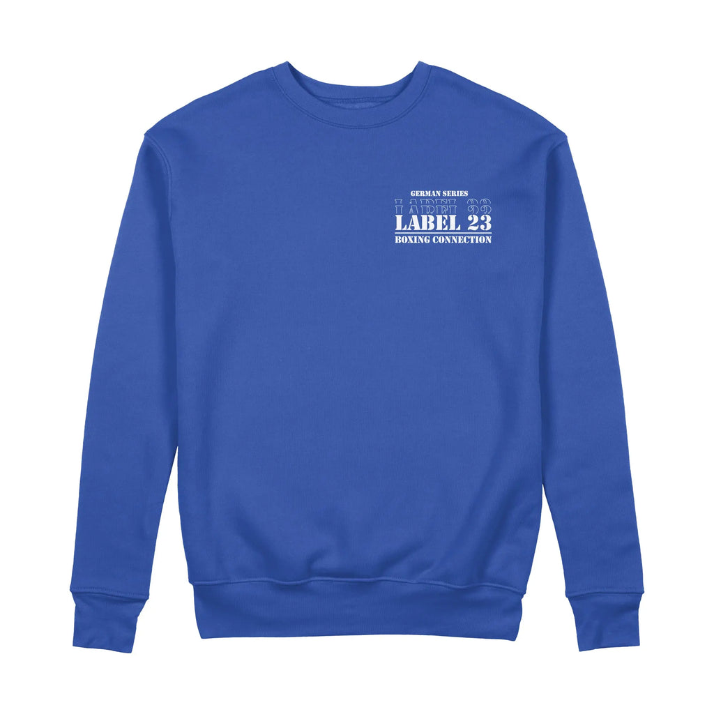 Herren Sweatshirt GSL23 Magdeburg blau-weiss Label 23