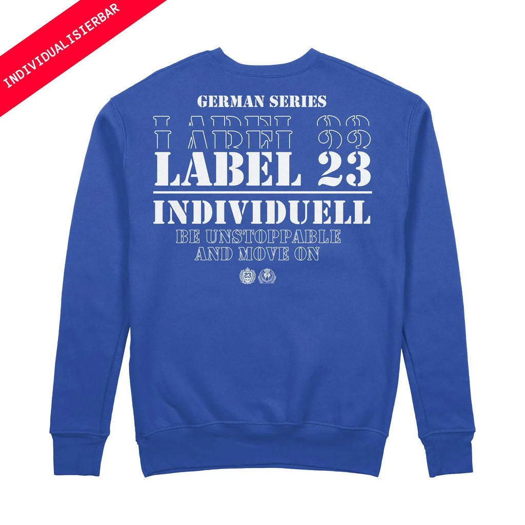 Herren Sweatshirt GSL23 Individuell blau Label 23