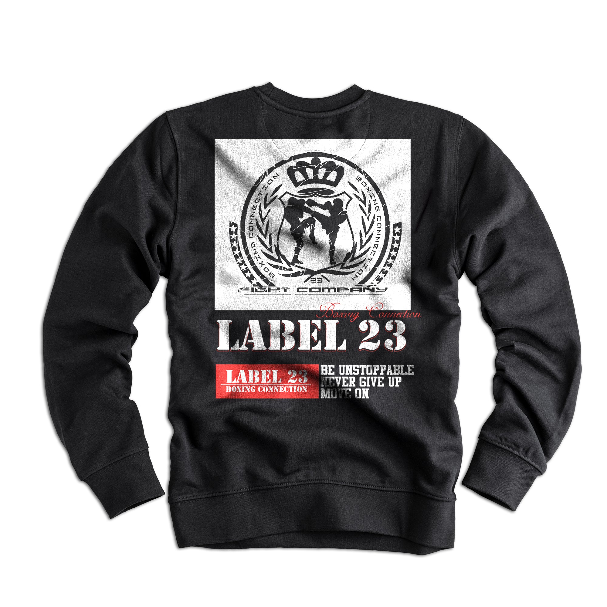 Männer Sweatshirt BCTA 2.0 schwarz von Label 23 – Rückansicht