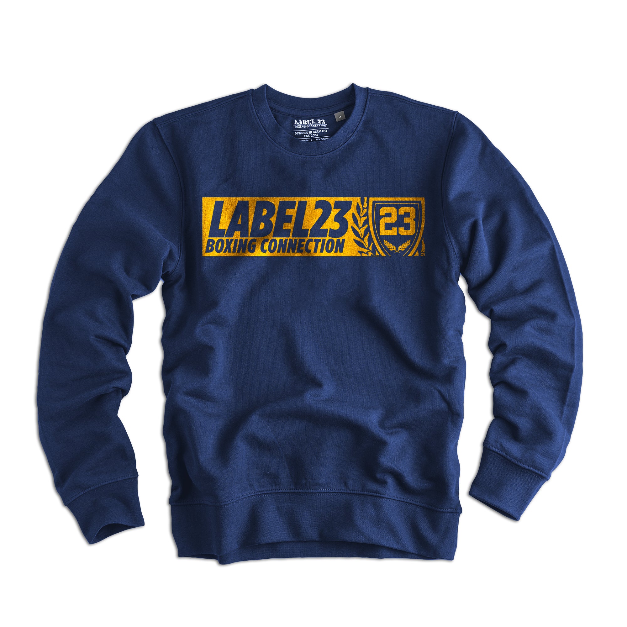 Männer Sweatshirt L23BC navy-orange von Label 23 – Seitenansicht