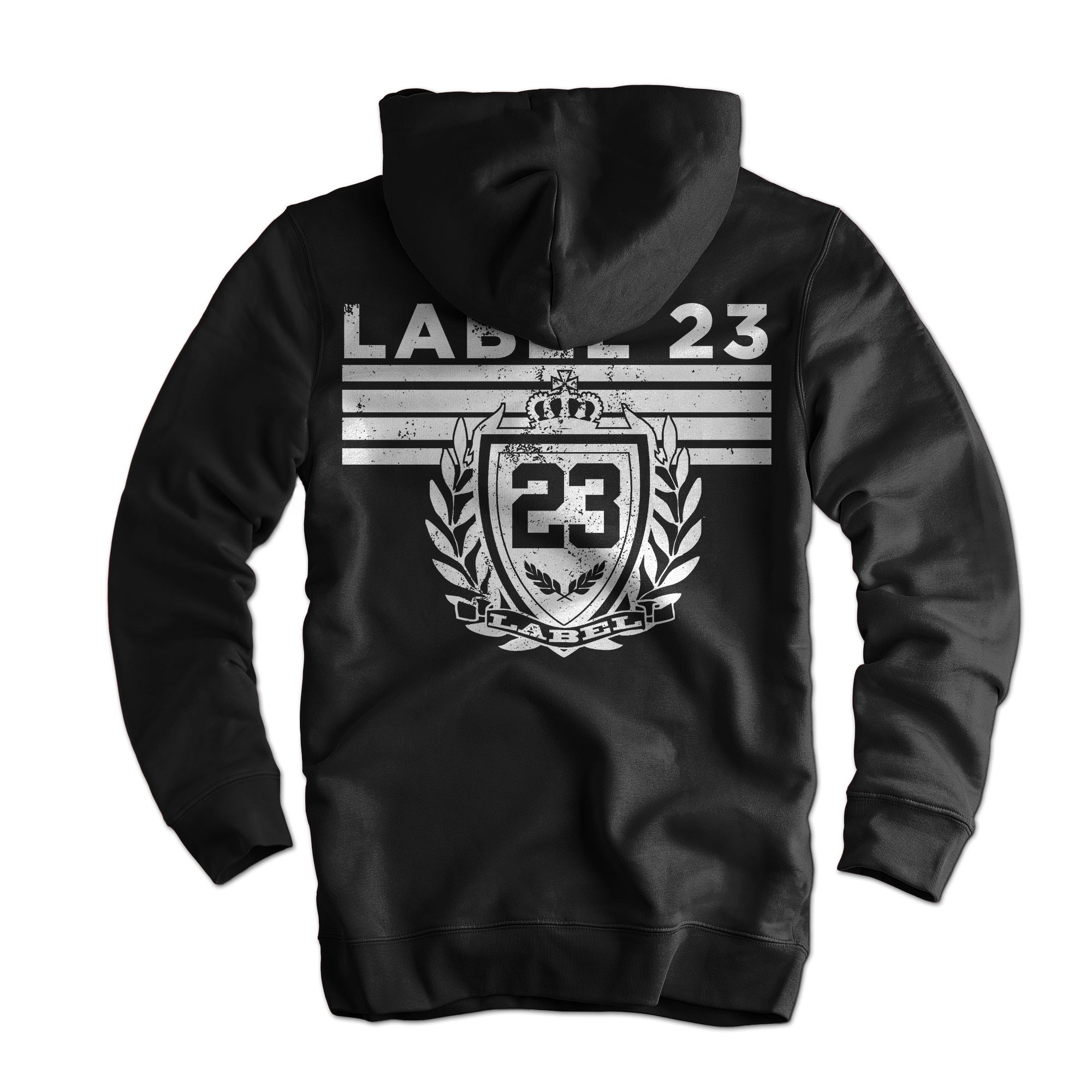 Herren Hoodie Sports Performance schwarz-weiss