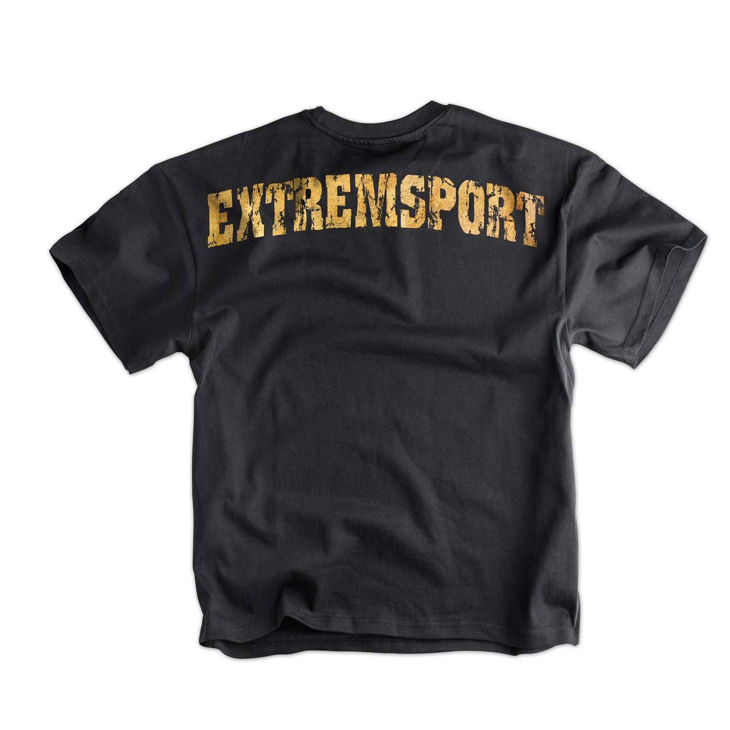 Herren Oversize T-Shirt Extremsport schwarz-gold
