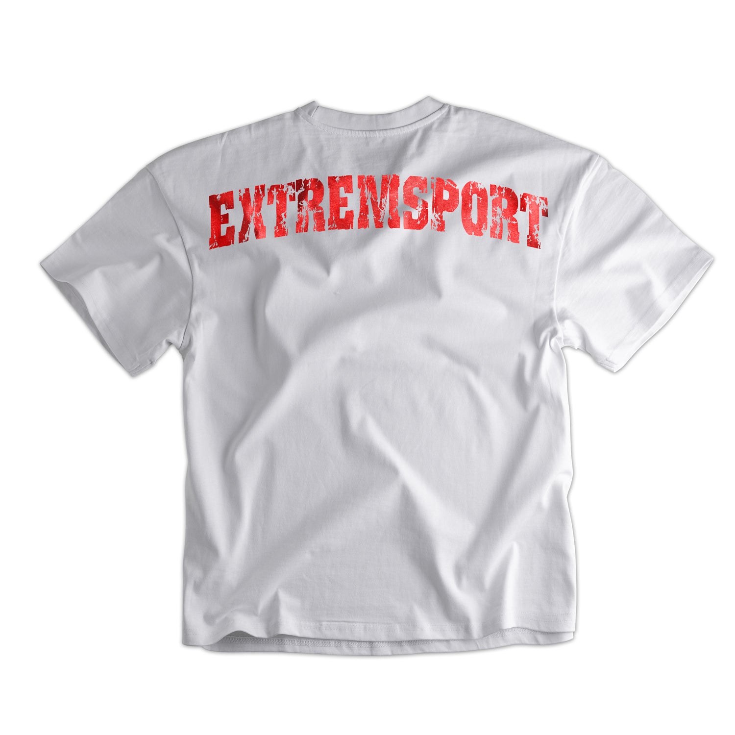 Herren Oversize T-Shirt Extremsport weiss-rot