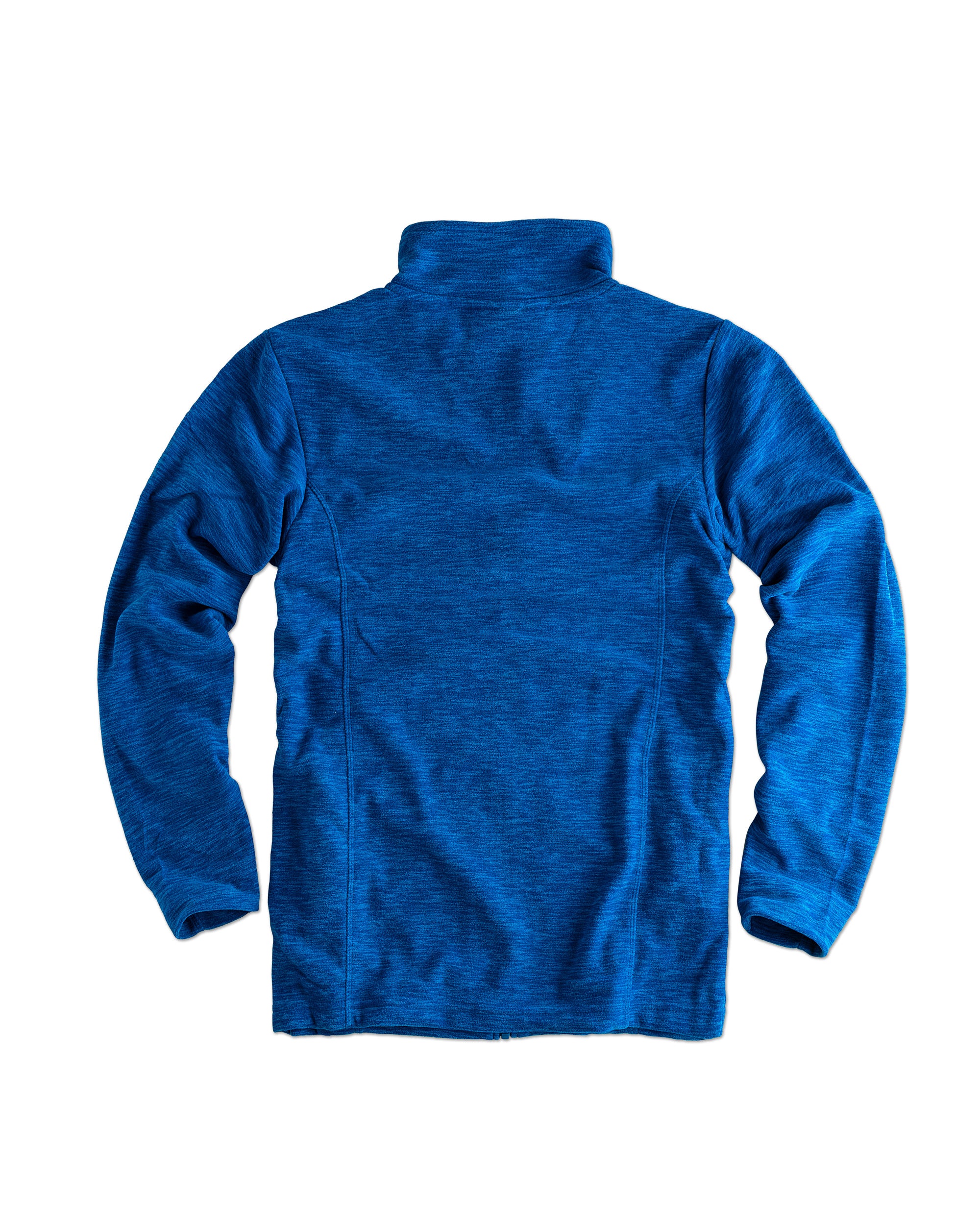 Männer Microfleece Jacke BXCO blaumeliert von Label 23 – Rückansicht