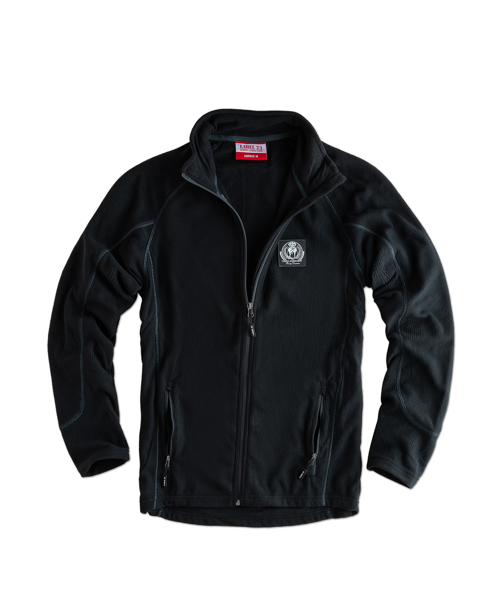 Männer Light Fleece Jacke BCTA schwarz von Label 23