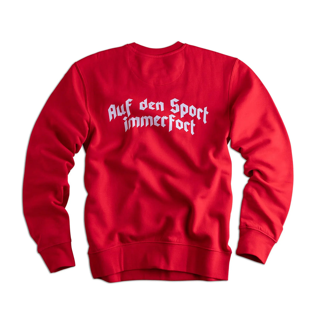 Herren Sweatshirt Auf den Sport rot-weiss Label 23