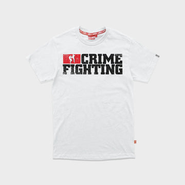 Herren T-Shirt Crime Fighting weiss Label 23 Label-23