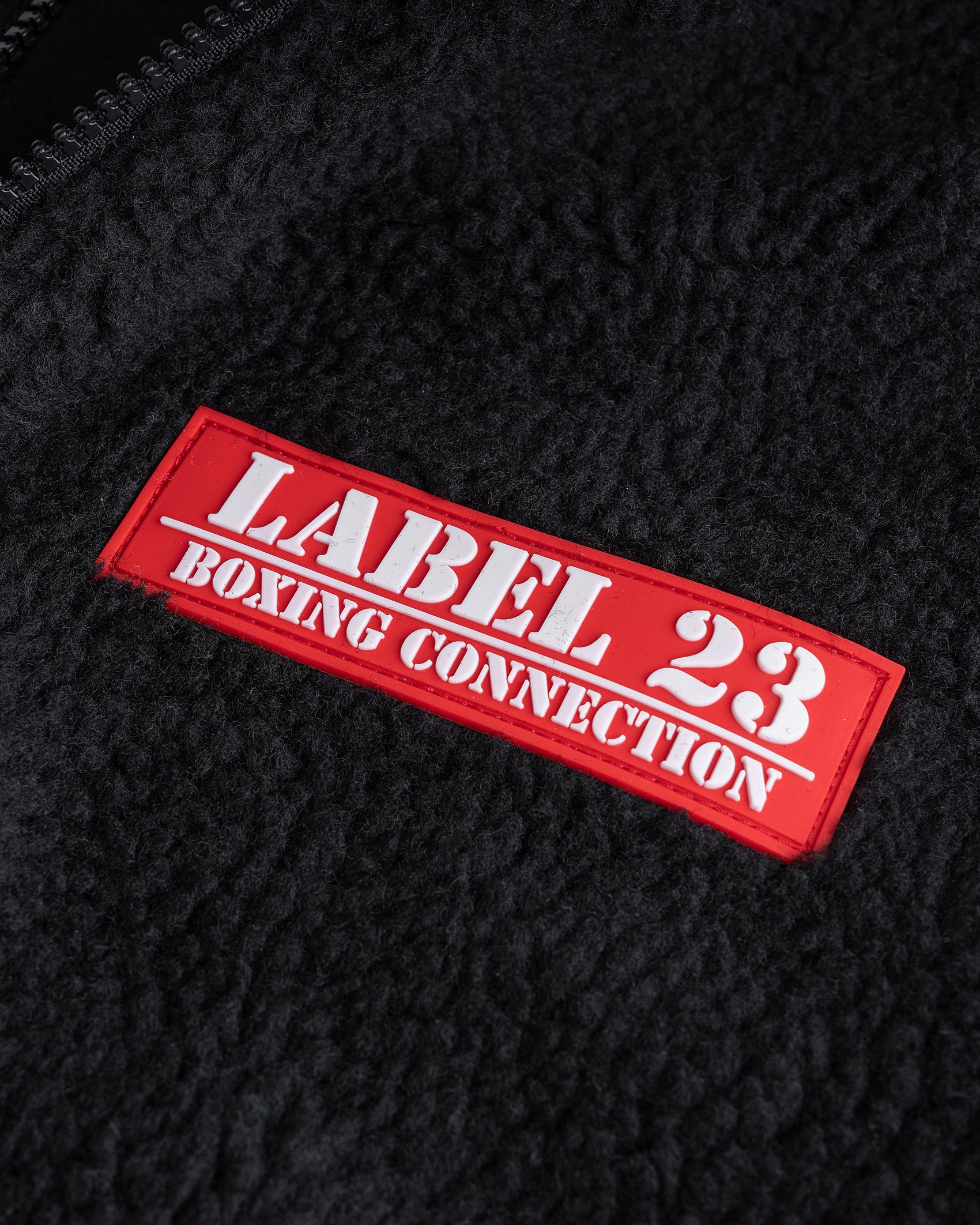 Männer Sherpa Half Zip Sweatshirt Redlabel - schwarz | Label 23 von Label 23 – Rückansicht