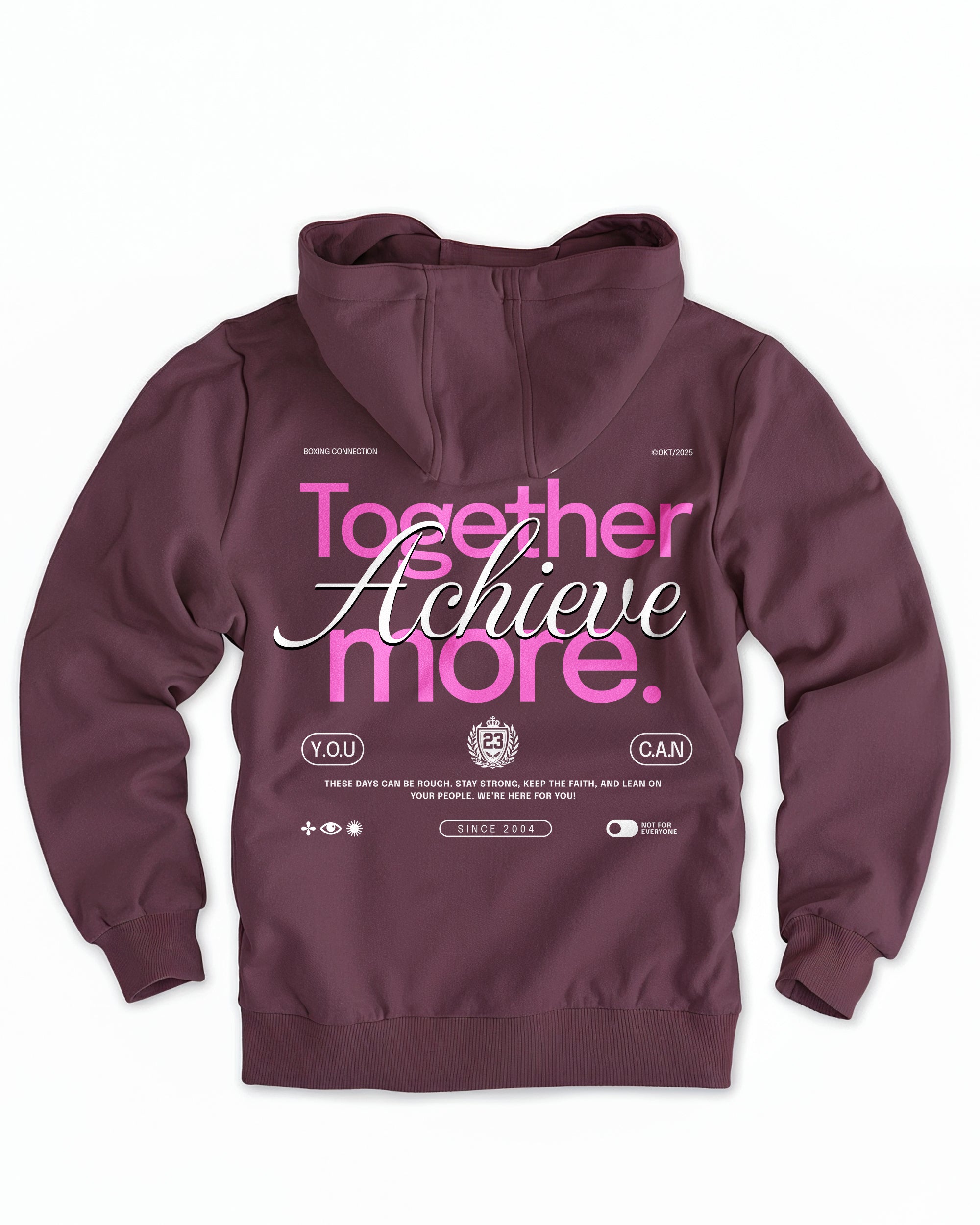 Frauen Cloud Fleece Hoodie „Achieve more" purple