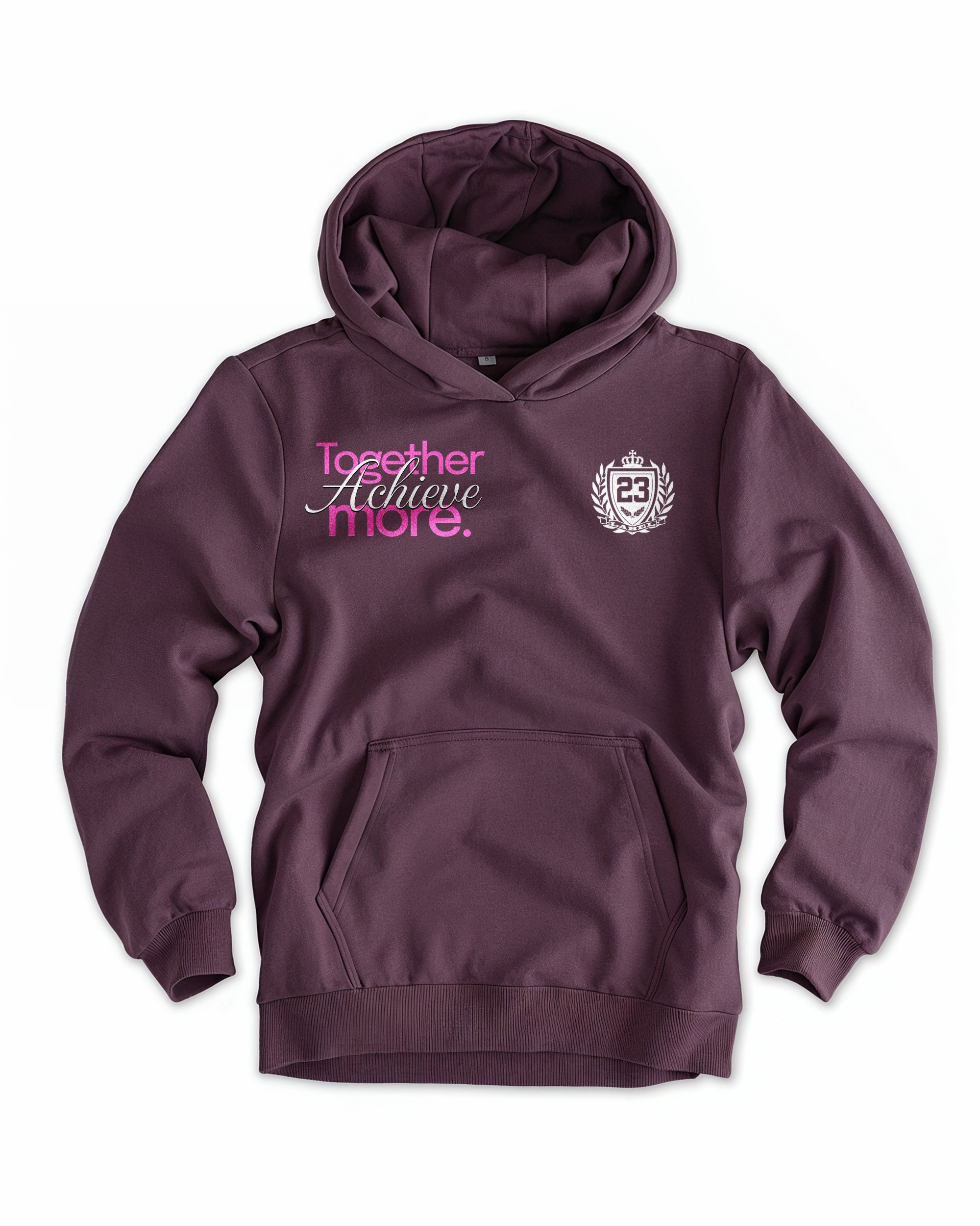 Frauen Cloud Fleece Hoodie „Achieve more" purple