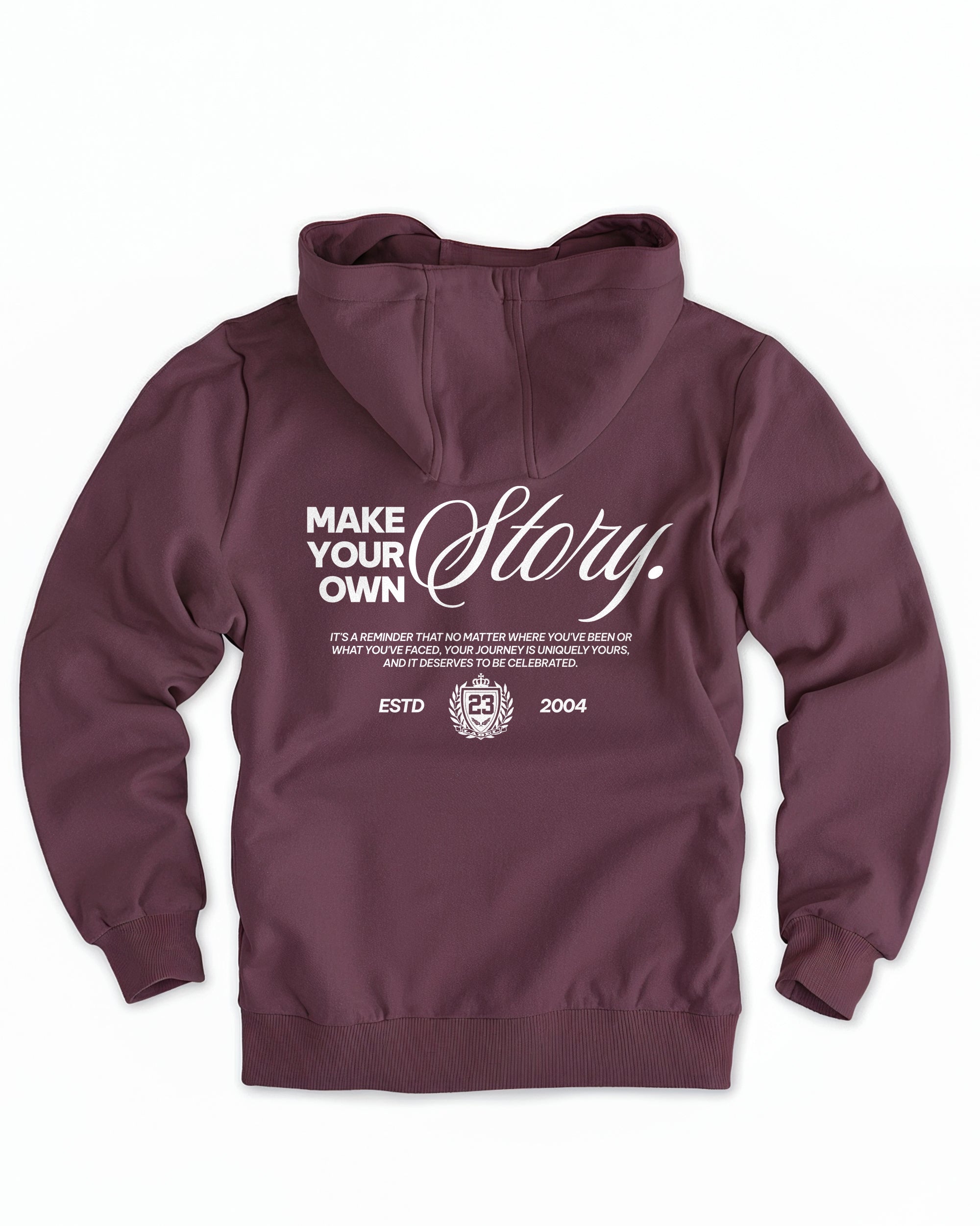 Frauen Cloud Fleece Hoodie „Make your own story" purple