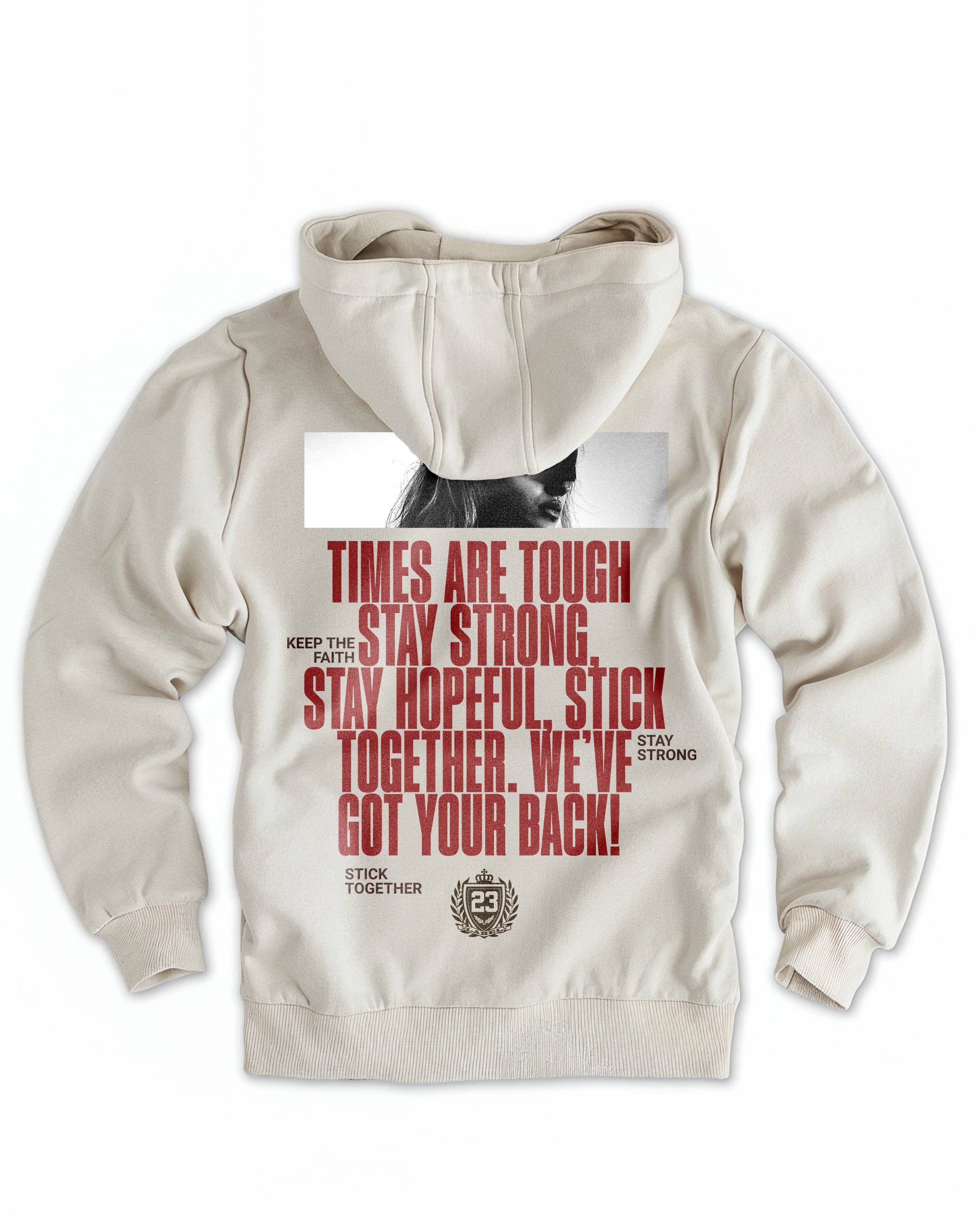 Frauen Cloud Fleece Hoodie „Together" sand