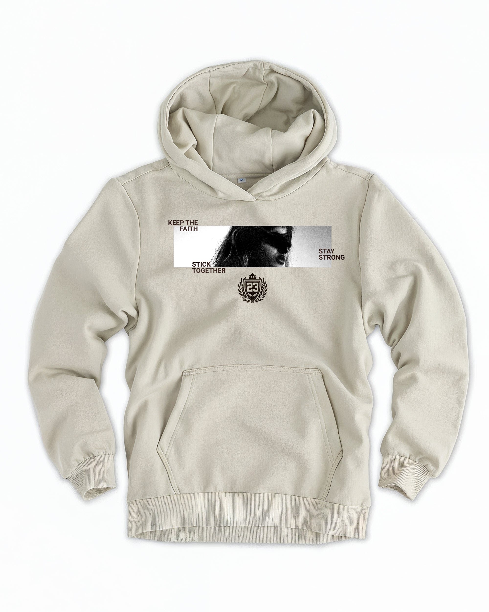 Frauen Cloud Fleece Hoodie „Together" sand
