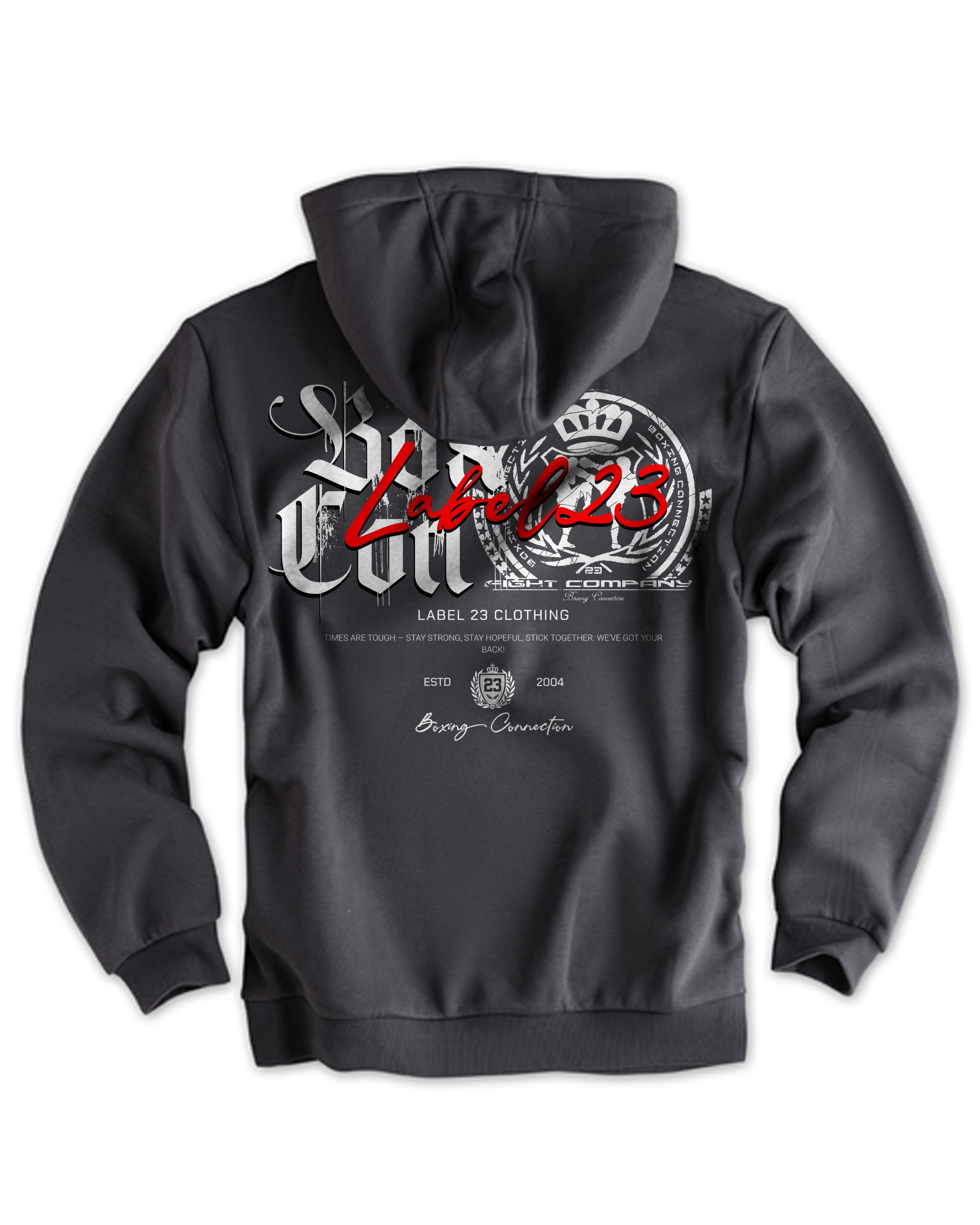 Herren Artic Fleece Hoodie "Box Con" grau