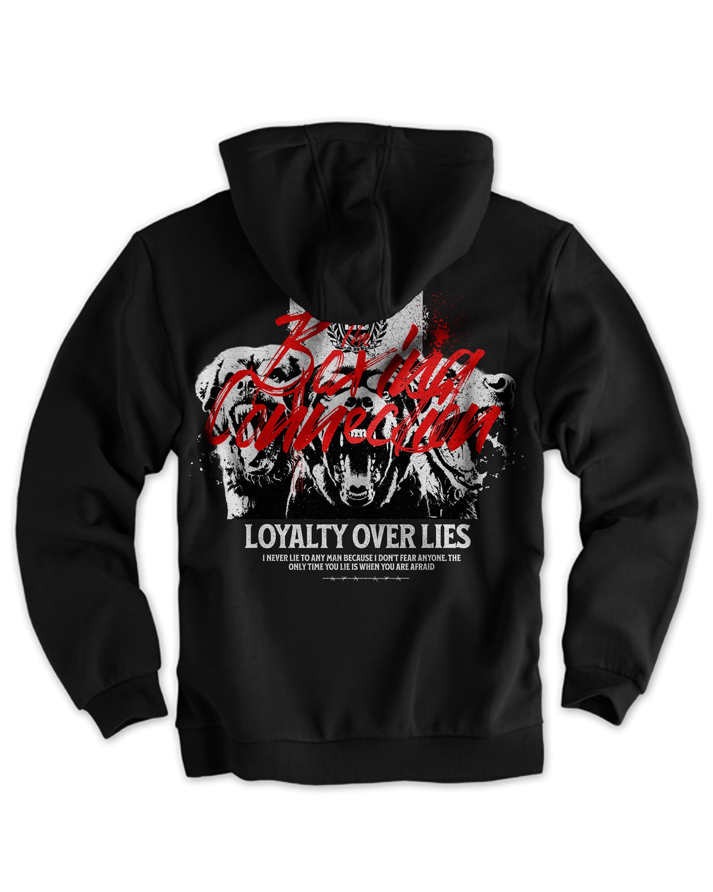Herren Artic Fleece Hoodie "Loyalty over lies" schwarz
