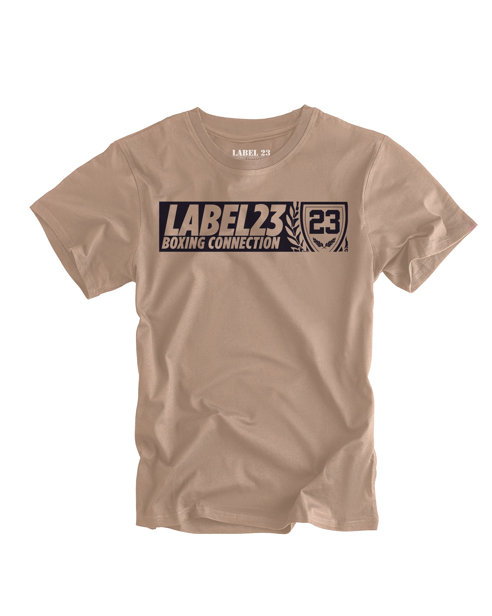 Herren T-Shirt L23BC beige-schwarz