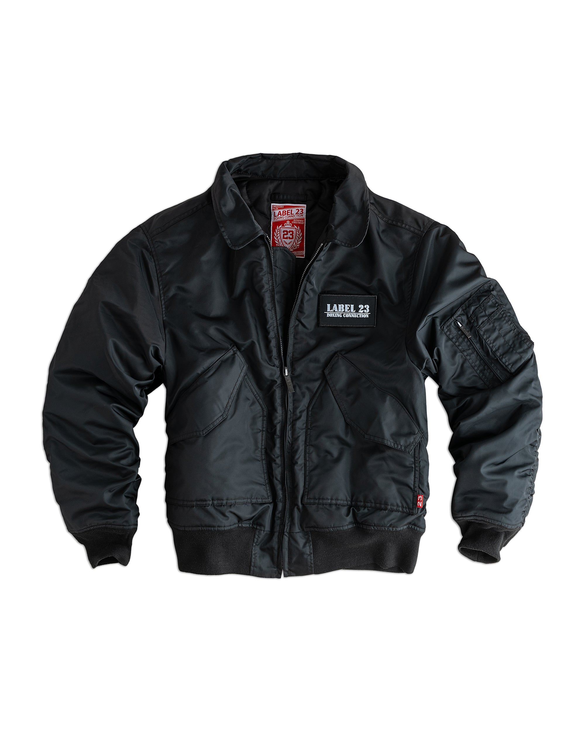 BXWU Label 23 Bomberjacke schwarz