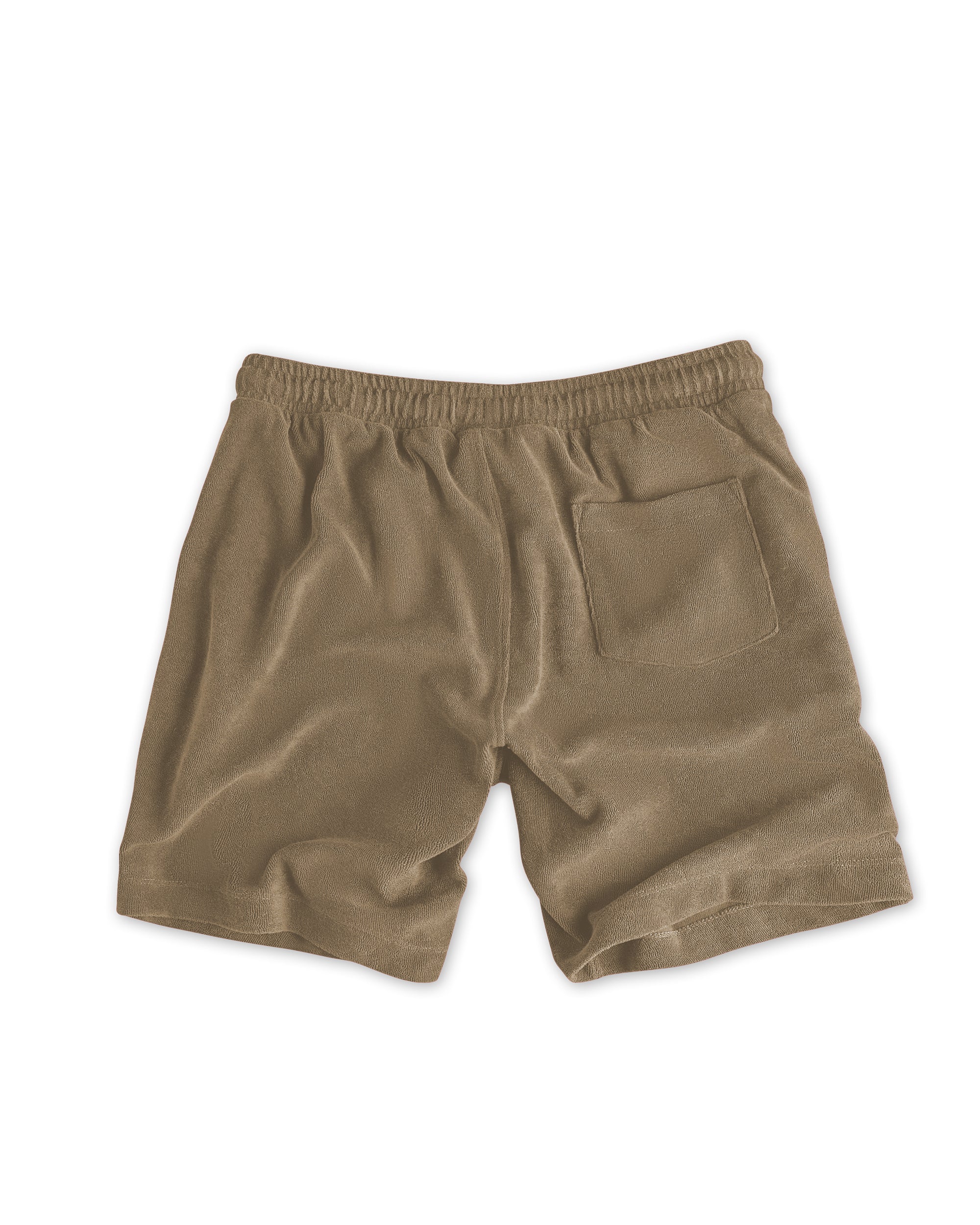 Herren Frottee Shorts ‚BXCO‘ von Label 23 – weiche Shorts in Cream/Coffee mit BXCO-Logo für sportlichen Sommer-Look und entspannte Streetwear