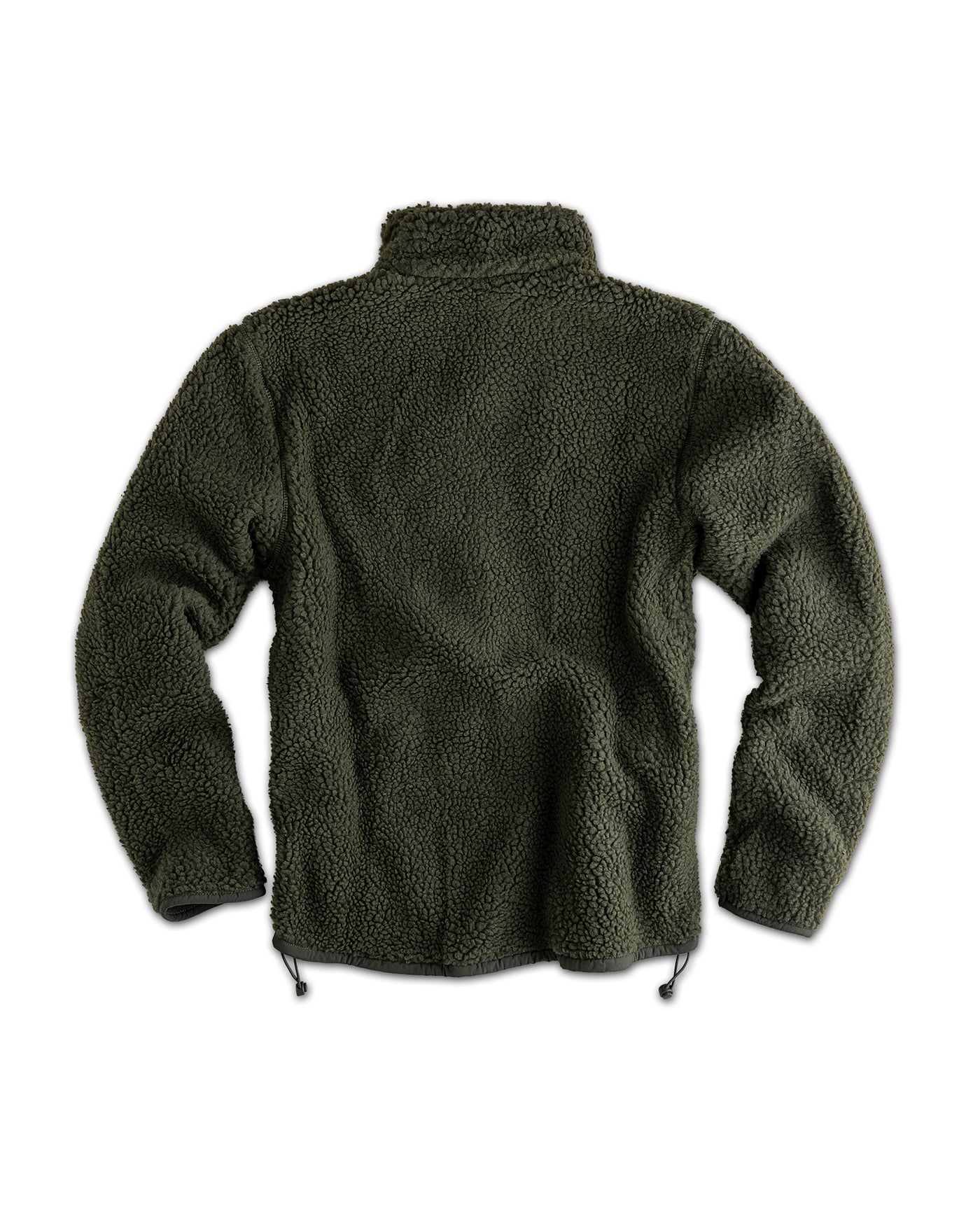 Männer Sherpa Fleece Jacke "Label BC" oliv von Label 23 – Rückansicht