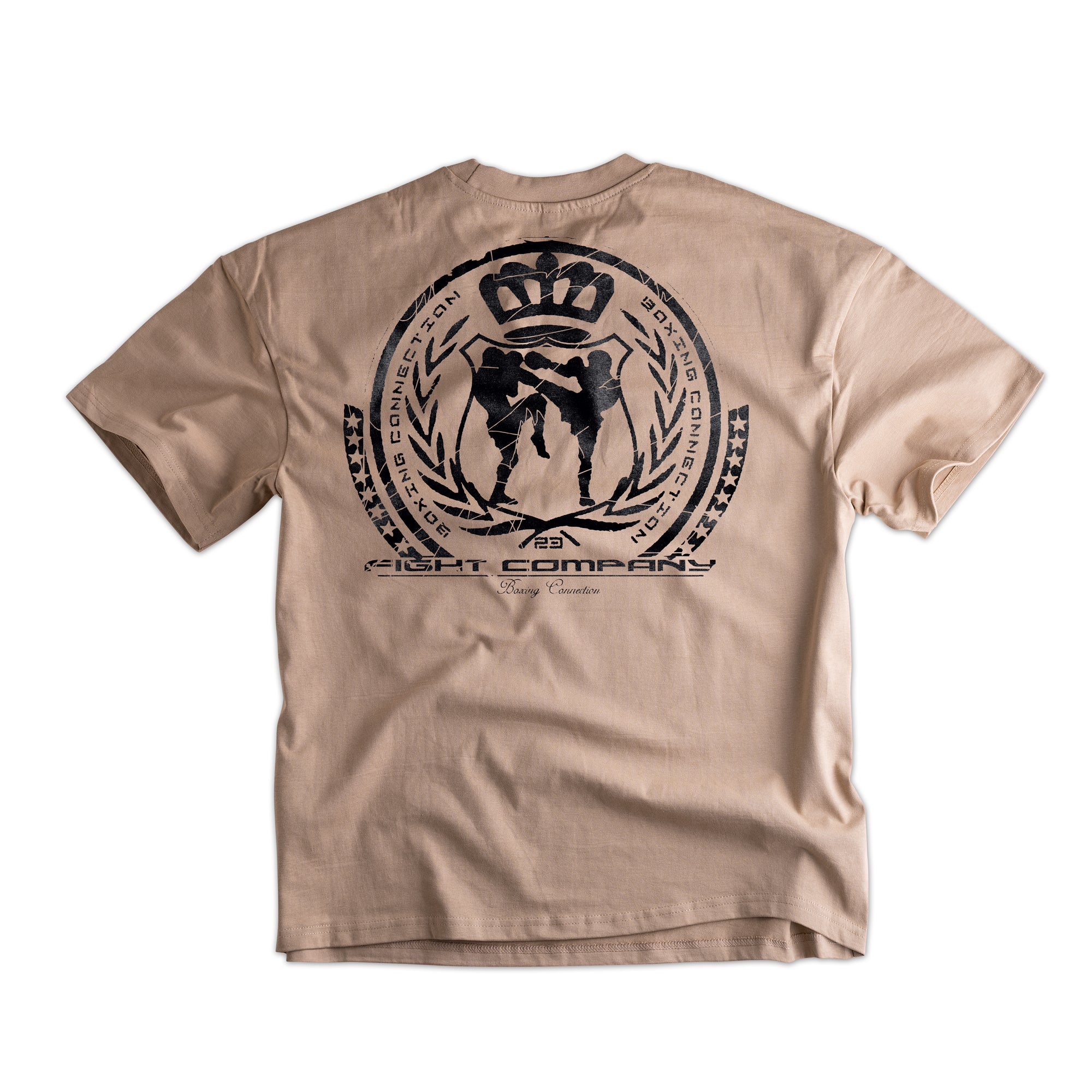 Herren Oversize T-Shirt BCTA beige-schwarz