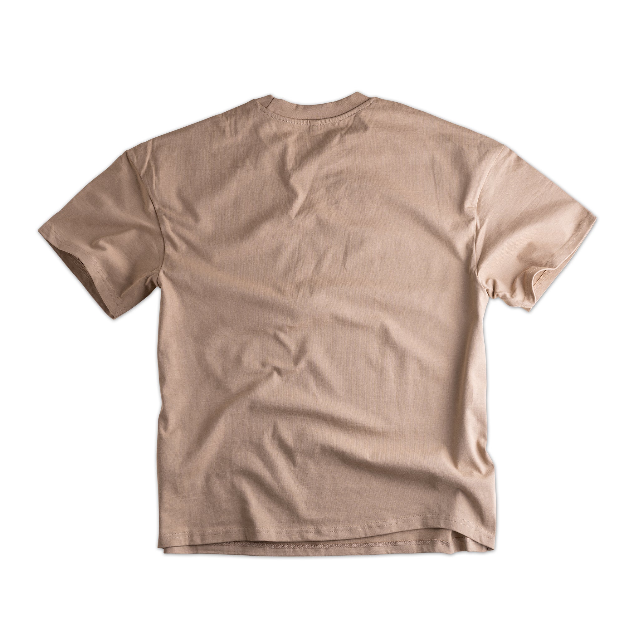 Männer Oversize T-Shirt L23BC beige-schwarz von Label 23 – Rückansicht