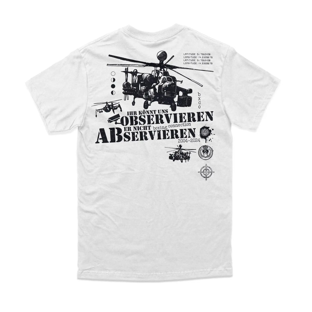 Herren T-Shirt Abservieren weiss Label 23 Label-23