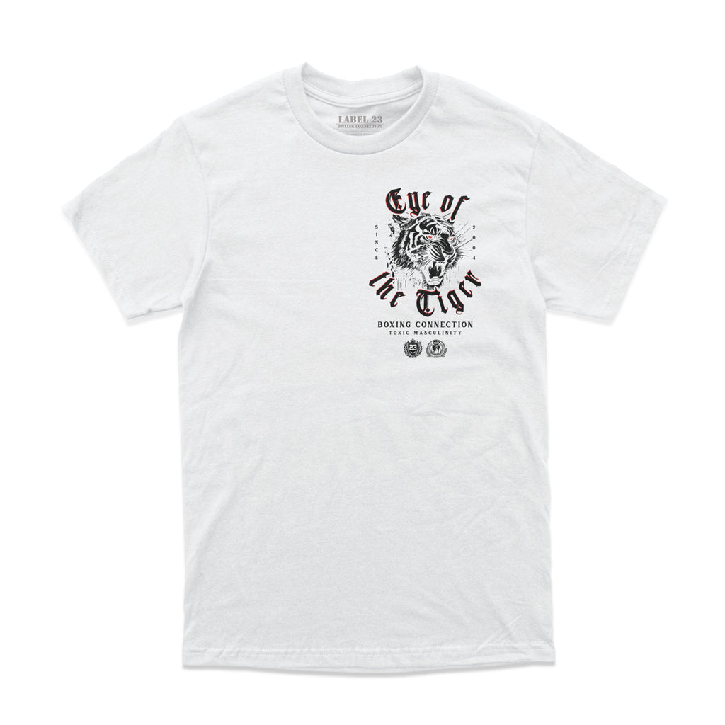 Herren T-Shirt Eye of the tiger weiss Label 23 Label-23