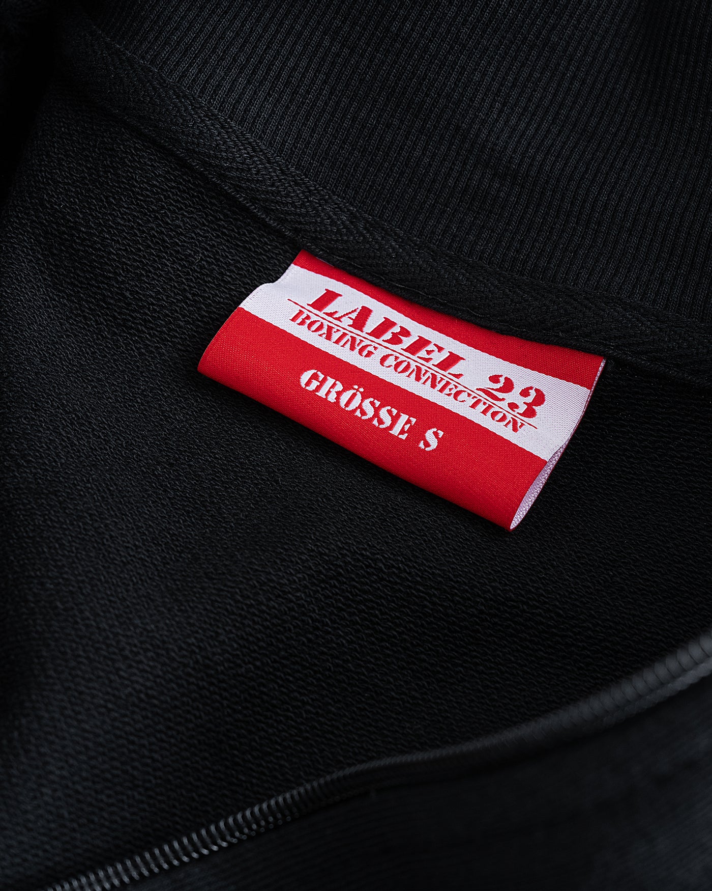 Männer Zip-Sweatshirt "Label BC" schwarz