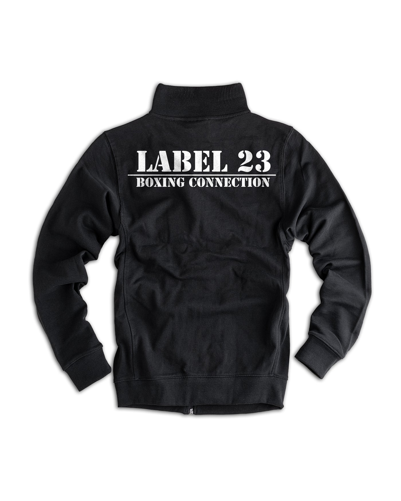 Männer Zip-Sweatshirt "Label BC" schwarz