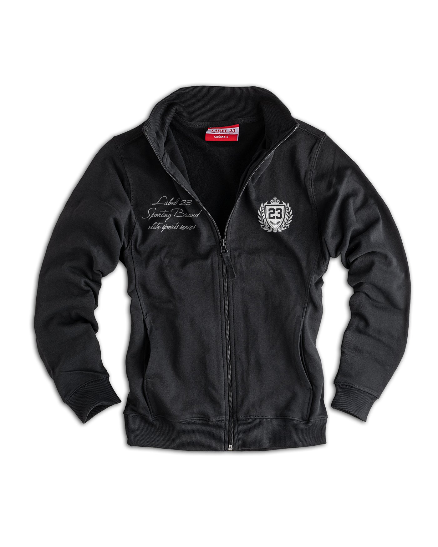 Männer Zip-Sweatshirt "Sporting brand" schwarz