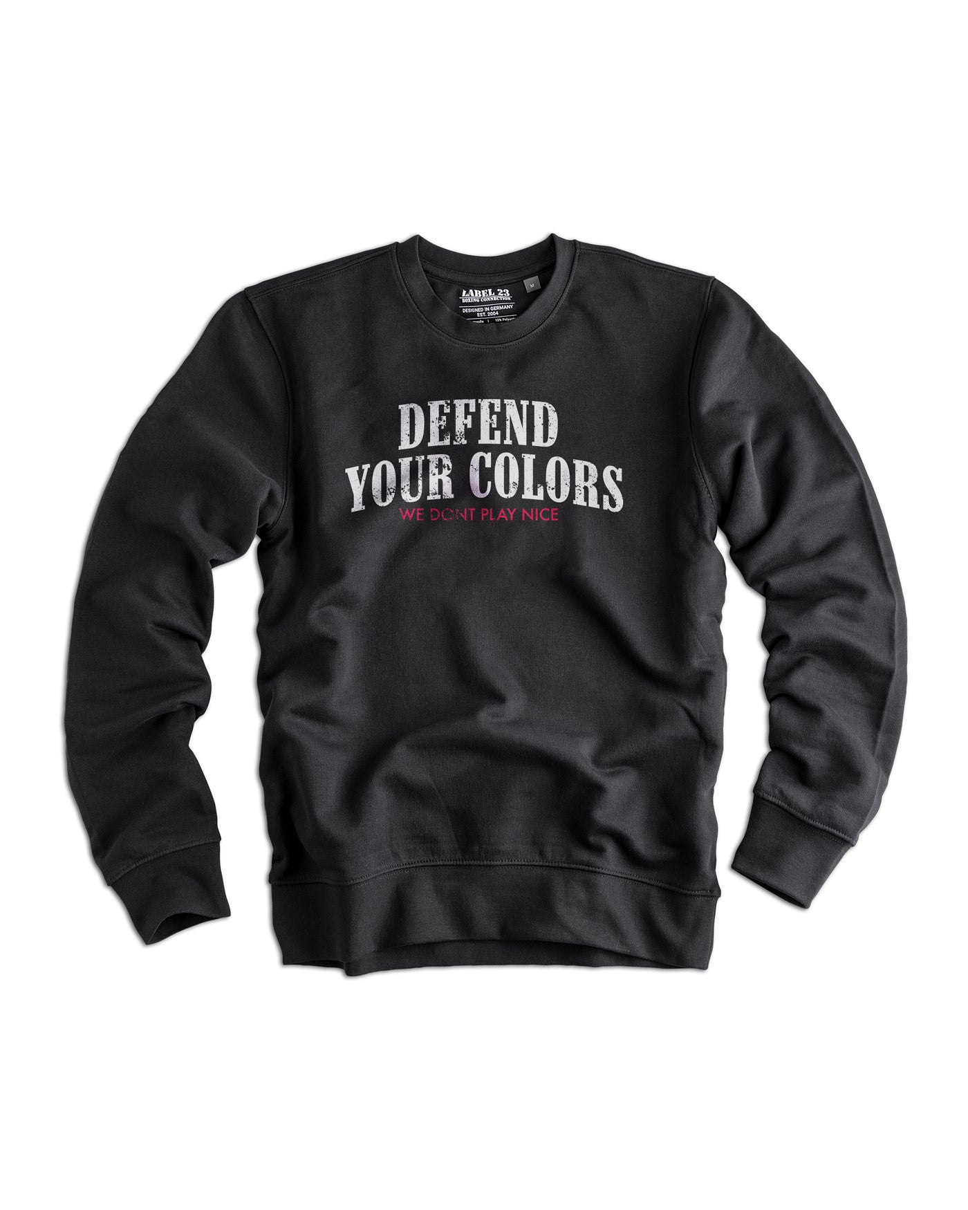 Männer Sweatshirt Defend - schwarz WR | Label 23