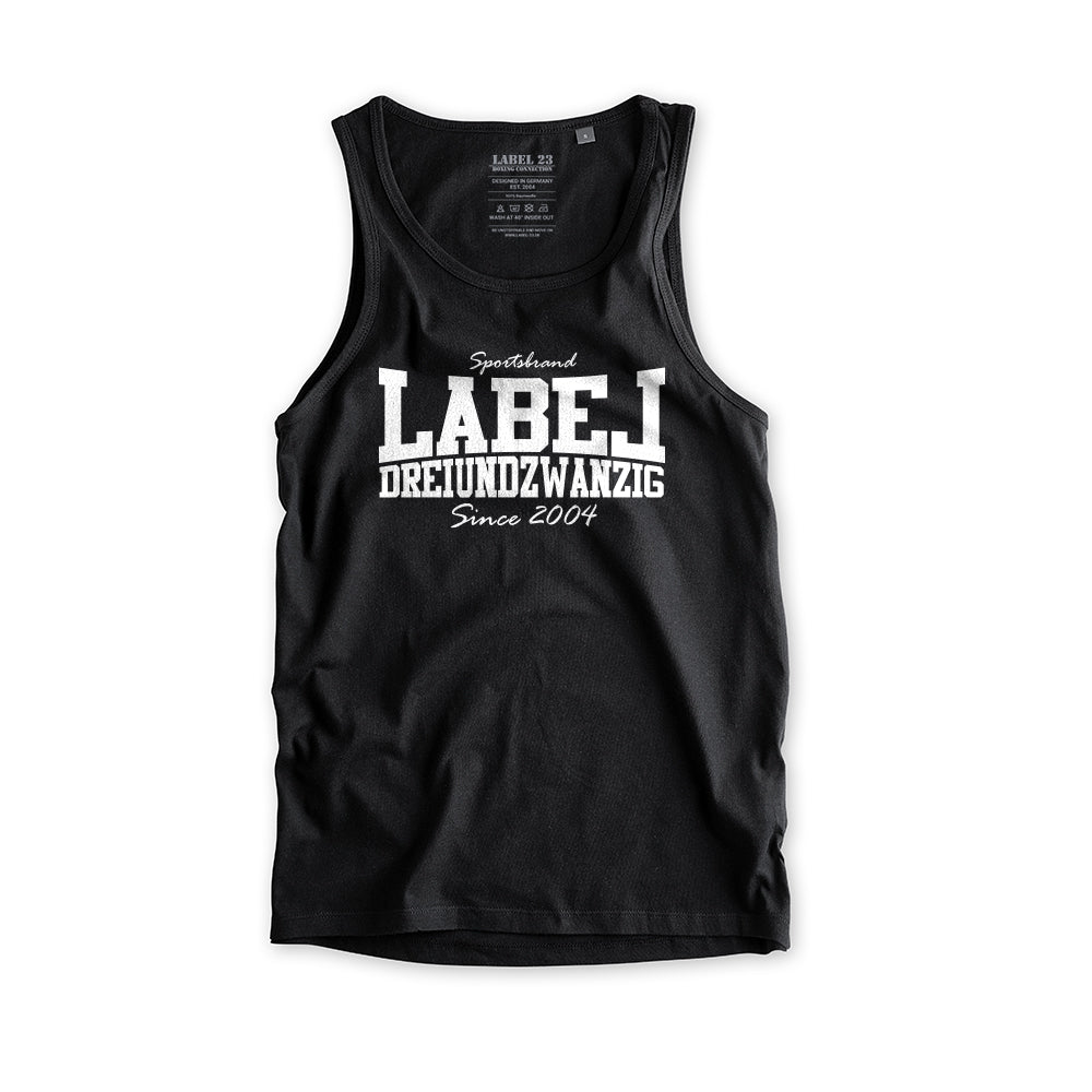 Männer Tanktop Label DZ schwarz von Label 23 – Rückansicht