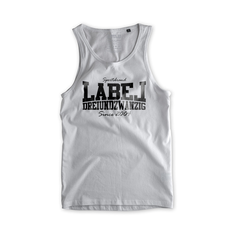 Männer Tanktop Label DZ weiss von Label 23