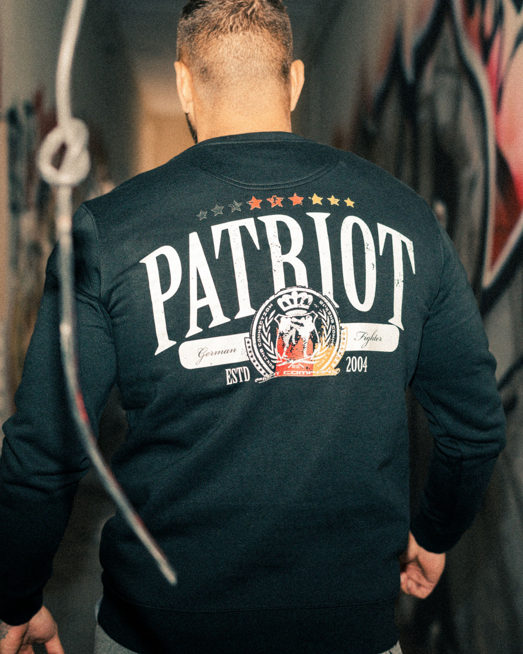 Herren Sweatshirt Patriot schwarz
