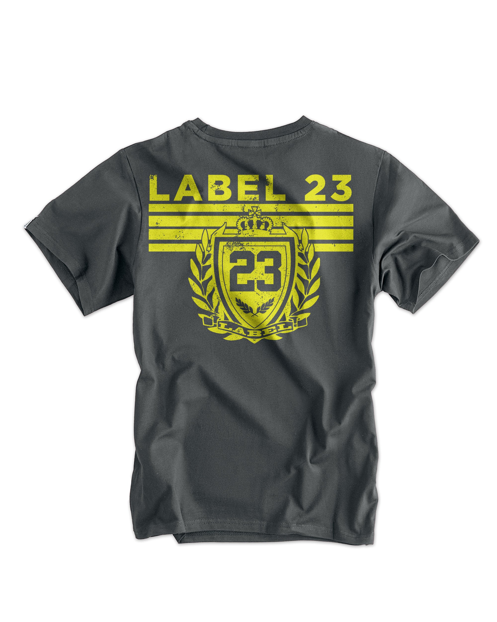 Herren T-Shirt Sports Performance grau-gelb