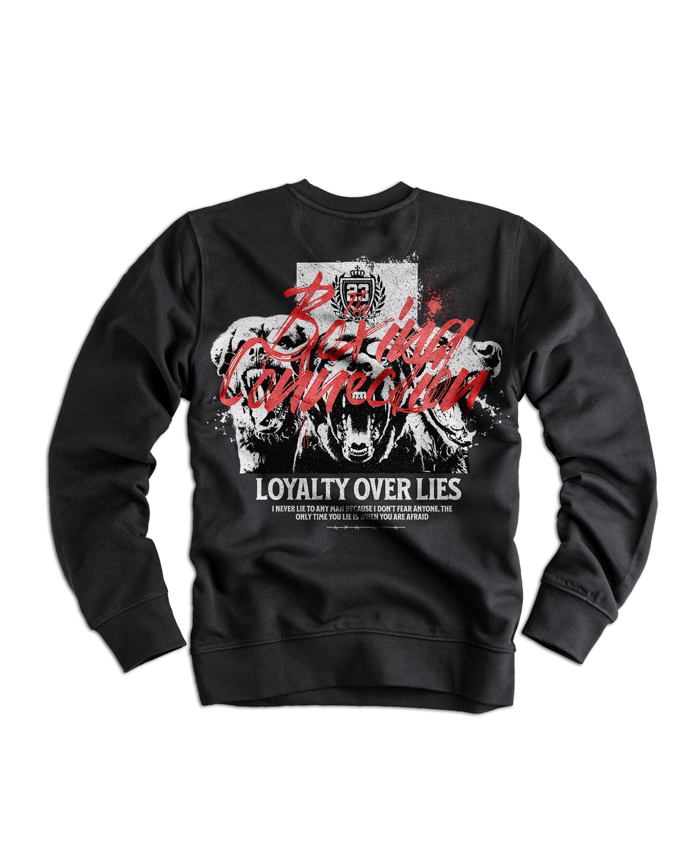 Herren Sweatshirt "Loyalty over lies" schwarz