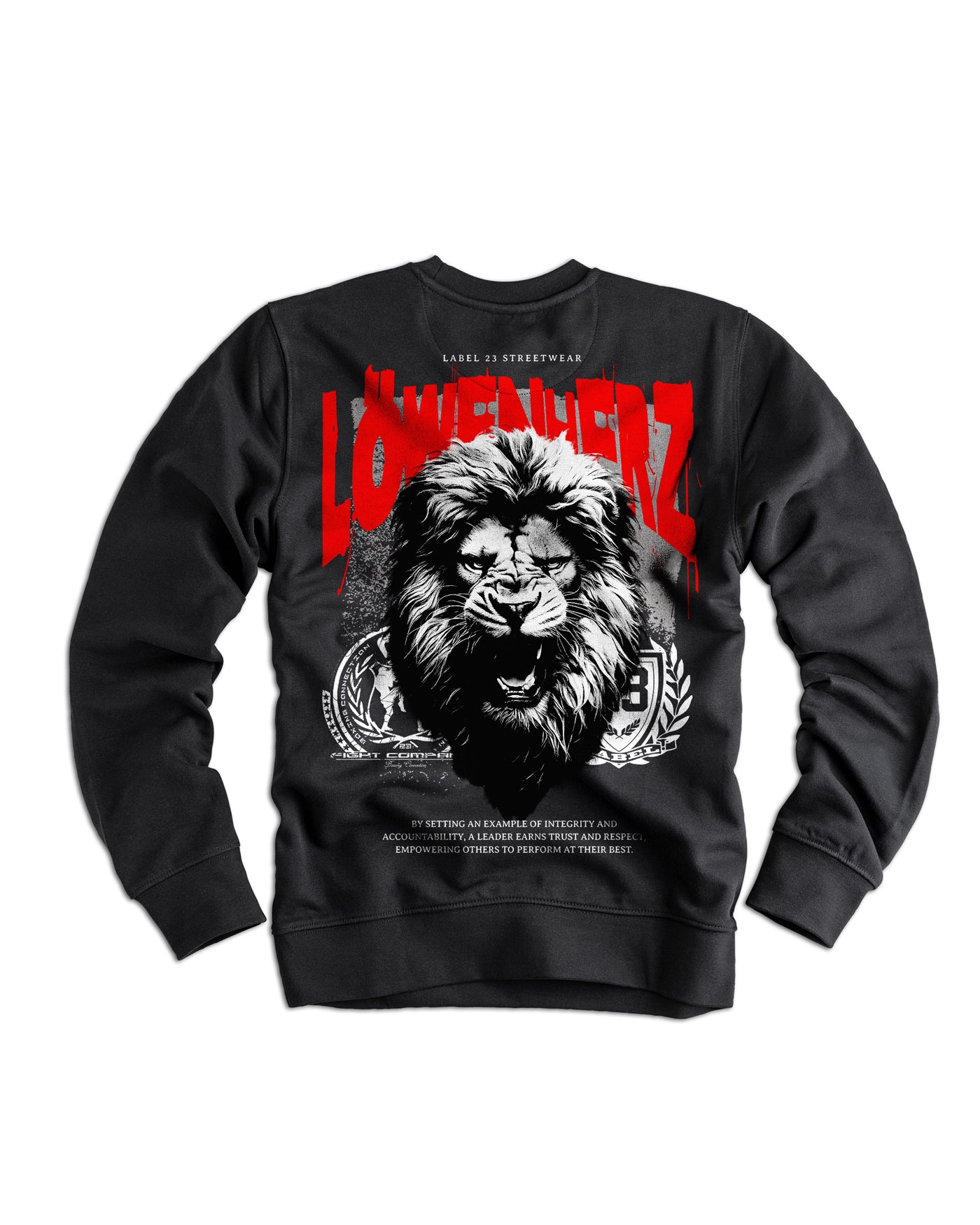 Herren Sweatshirt "Löwenherz" schwarz