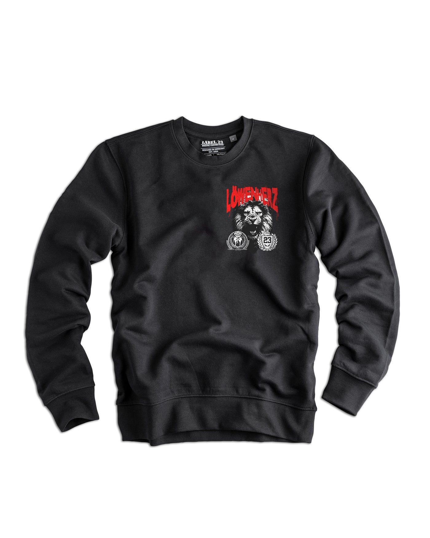 Herren Sweatshirt "Löwenherz" schwarz