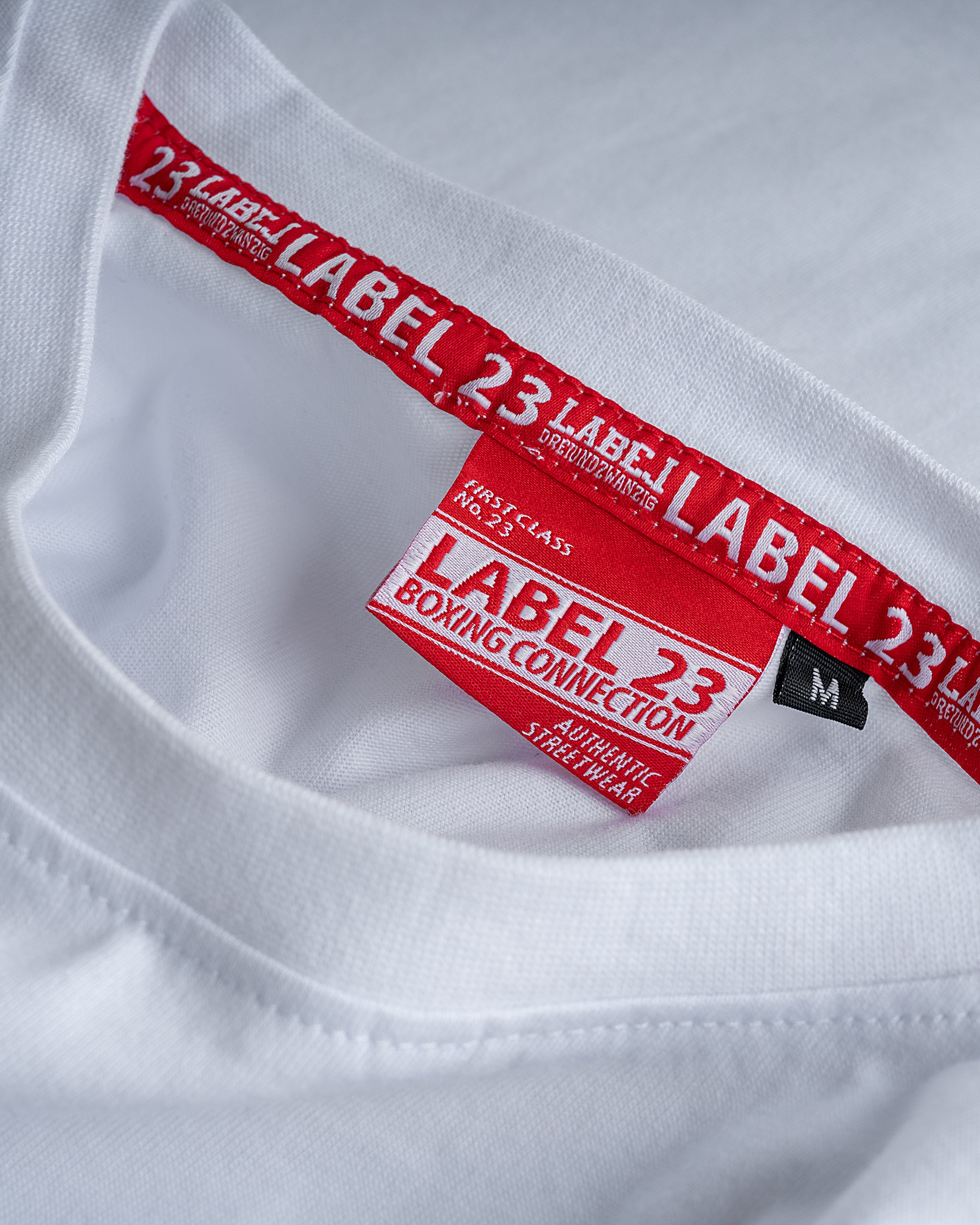 Männer T-Shirt Label 23 Boxing Connection Basic weiss von Label 23 – Detailansicht