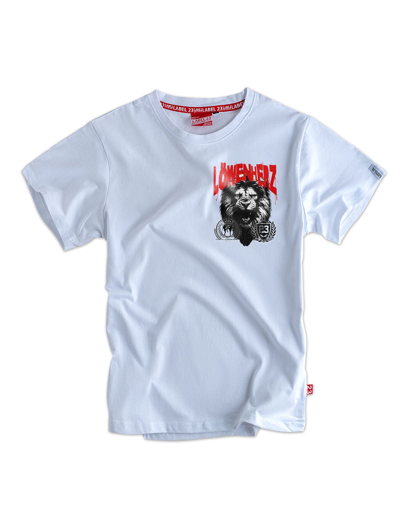 Herren T-Shirt "Löwenherz" weiss